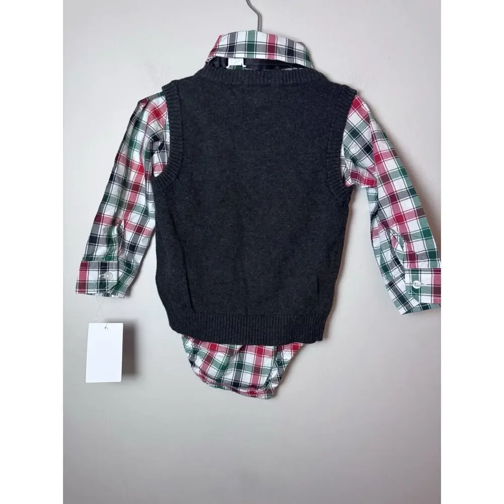 Andy & Evan 3 Piece Sweater Vest Set 18-24M NWT